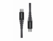 Swissten Datový kabel KEVLAR USB-C / USB-C 1,5 M, 60W, antracit