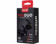 MAXELL MINI DUO Bezdrátová sluchátka do uší s nabíjecím pouzdrem Černá