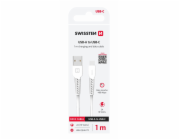 Swissten TPU nabíjecí kabel USB / USB-C 1,0 M BÍLÝ