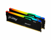 Kingston DIMM 32 GB DDR5-6000 (2x 16 GB) duální sada (černá, KF560C30BBEAK2-32, FURY Beast RGB, INTEL XMP, AMD EXPO)