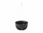 Hrnec LAMELA MIRA 977-04, plast, H 29 cm, černý