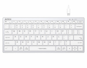 A4tech FX51, kancelářská klávesnice, nízkoprofilová, USB, CZ, bílá