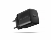 AXAGON ACU-PD20, nabíječka do sítě 20W, 1x port USB-C, PD3.0/PPS/QC4+/AFC/Apple, černá