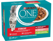 PURINA One Sterilcat mix příchutí Box - mokré krmivo pro kočky - 12 x 85g