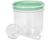 Dóza Curver® DRY FOOD, 1000 ml, s odmerkou, mix farieb mint/sivá/broskyňová, 130x120 mm