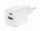 Swissten síťový adaptér 12w 1x usb-c + 1x usb-a  bílý