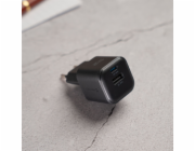 Swissten síťový adaptér gan 1x usb-c 35w pd + 1x usb-a 27w qc černý