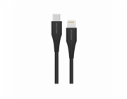 Swissten nabíjecí kabel usb-c / lightning 1,0 m černý
