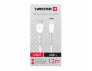 Swissten datový kabel usb/usb-c bílý 1,2m