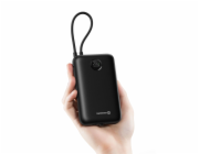 Swissten Power bank VOLTBOX 35W 20000 mAh s integrovanými kabely - USB-C, A, Lightning / černá