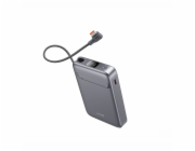 Swissten Power Bank Magsafe Qi2 15W, 10000 mAh s Integrovaným Kabelem USB-C Černá