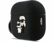 Karl Lagerfeld 3D Logo NFT Karl and Choupette Silikonové Púzdro pre AirPods 3 Pro čierne