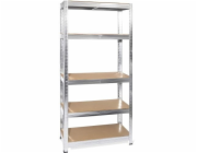 AWTools Regál 5 polic 200x90x50 nosnost 300 kg / 6,0 mm - rychlomontáž