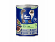 OPTIVITAL Sterile With veal in gravy - mokré krmivo pro kočky - 415g