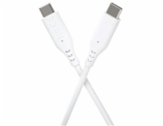 PremiumCord silikonový USB-C 60W, bílý, 1.5m