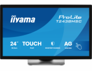 iiyama ProLite T2438MSC-B2 - LED monitor - 24" (23.8" zobrazitelný) - dotykový displej - 1920 x 1080 Full HD (1080p) @ 120 Hz - IPS - 600 cd/m? - 1300:1 - 5 ms - HDMI, DisplayPort - reproduktory - cer
