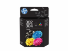 HP 302/304 Tri-color/Black Ink Cartridge 2-Pk