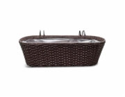 Květináč Domoletti 53000011110, plastový, O 50 cm, hnědý
