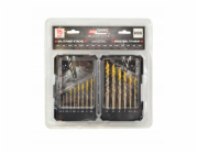 AWTools AWTOOLS Sada vrtáků do kovu M2 HSS-TiN 15dílná 1,5-10 mm Černá čára