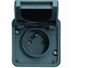 Schneider Electric Zásuvka W.1 s uzemněním 2P+Z, kompletní, IP55, šedá WNC100EC