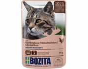 BOZITA Masové kousky v želé s kuřecími játry – vlhké krmivo pro kočku – 85g