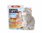 ANIMAL ISLAND Everyday Kitten Turkey with veal in broth - mokré krmivo pro kočky - 85g