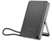 Gembird PB10-WPC15MS-01 Magnetická bezdrátová powerbanka s integrovaným stojánkem, 15W, 10000 mAh, černá