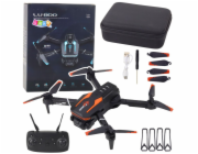 LeanToys Dron s dálkovým ovládáním LU800, kamerou a LED světly, oranžový