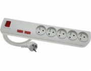 Elgotech Přepěťová ochrana PSF, prodlužovací kabel, 5 zásuvek, 1,5 m, bílá (PSF-501)