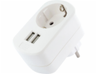 Schwaiger Schwaiger USB Ladeadapter 230V s Steckdose weiß