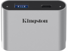 Kingston Workflow USB miniHub (stříbrný/černý, USB-C, USB-A)