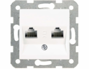 Viko KARRE Dvojitá počítačová zásuvka RJ45 cat 5e bílá (90963634)