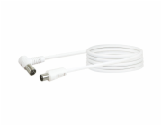 Připojovací kabel Schwaiger, úhlová zástrčka 90°, bílý, 3 m
