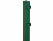 Čtvercový sloupek pro dvojitý drátěný plot 6 cm x 4 cm x 140 cm zelený