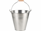 Kbelík s rukojetí a dřevěnou rukojetí, 7,2 l, zinek, stan...