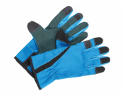 Květinové rukavice, PVC textura, modré, velikost 8