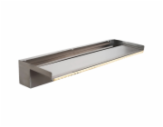 Vodopádový prvek Heissner z nerezové oceli, 60 cm, s LED světlem