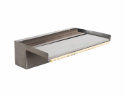 Vodopádový prvek Heissner z nerezové oceli, 30 cm, s LED světlem