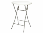 Skládací stůl Westside, ocel, O 80 cm, bílý