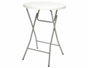 Skládací stůl Westside, ocel, O 80 cm, bílý