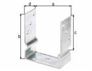 Podpěra sloupku ve tvaru U pro montáž šrouby, 121 mm x 150 mm x 60 mm
