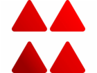 Holografické samolepky odrážející světlo "Triangle Red" 1...