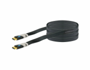 Schwaiger Plochý vysokorychlostní HDMI kabel s Ethernetem, černý 1,5 m