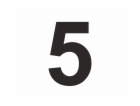 Samolepka "5" Černá PVC fólie výška 10 cm