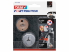 Univerzální háček Tesa Powerbutton Hook, chrom, střední