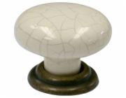 Knoflík SP65, porcelán, staromosaz, leštěná