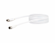 Propojovací kabel Schwaiger SAT, F-zástrčka do IEC zásuvky, 3 m