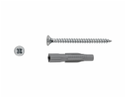 LUX-TOOLS Univerzální hmoždinky se šrouby O 6 mm x 33 mm 10 kusů