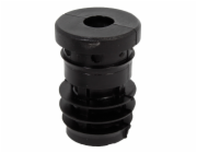 Závitová zátka pro kulaté trubky, černá, závit M8, 25 mm x 25 mm