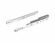 Částečný výsuv Hettich, kolečkový výsuv 350 mm, ocel, práškově lakovaná bílá, 1 kus
